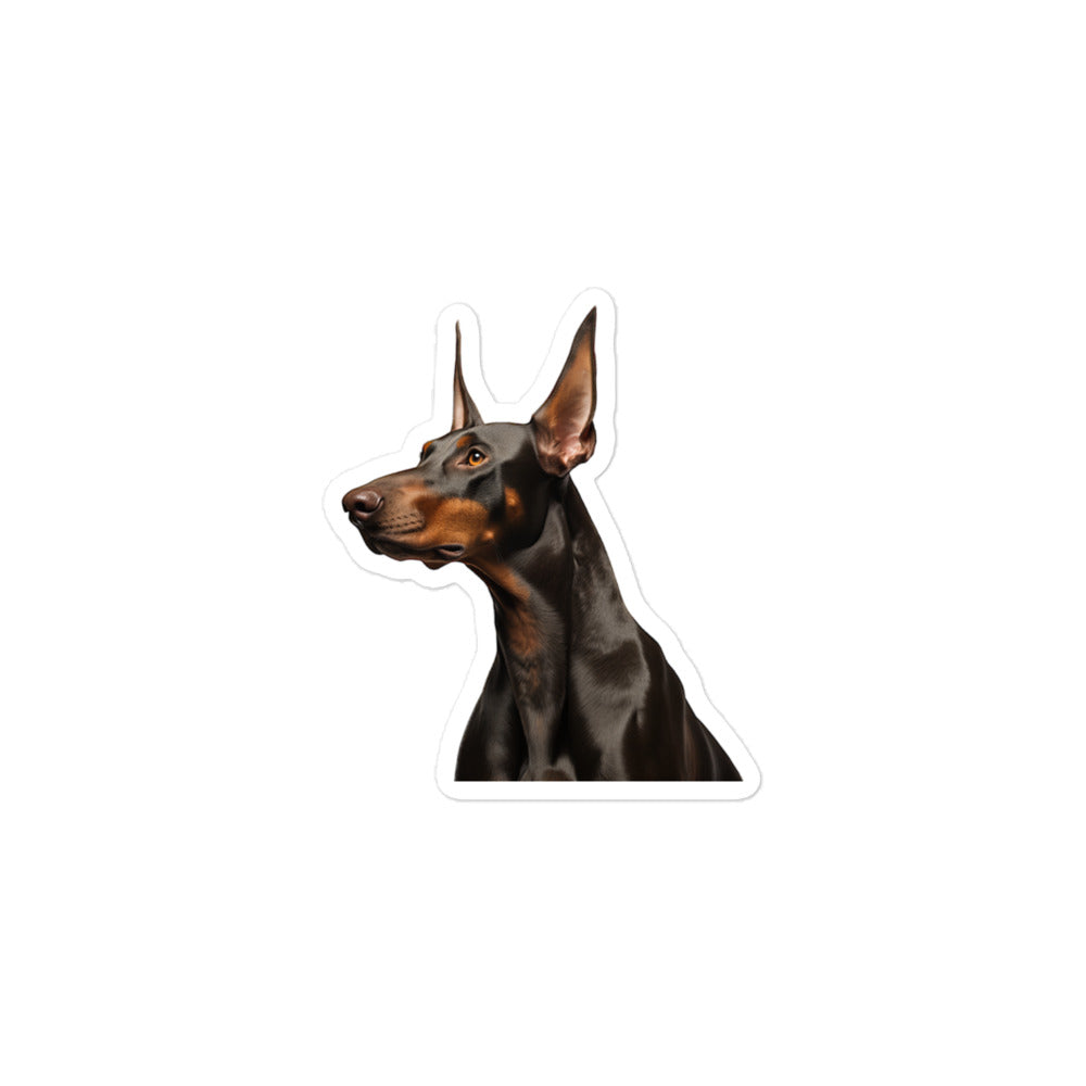 Doberman Sticker - Stickerfy.ai