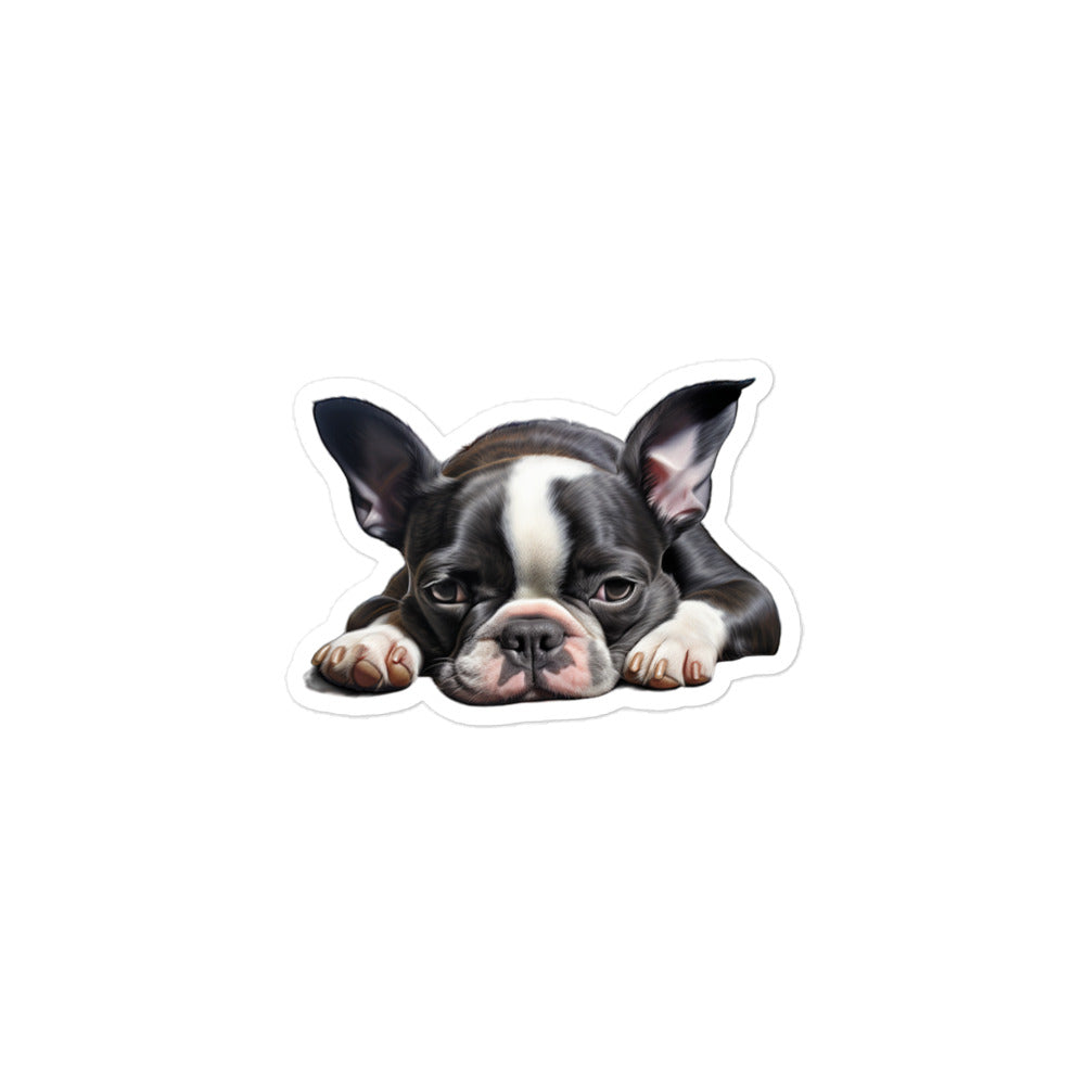 Boston Terrier Sticker - Stickerfy.ai