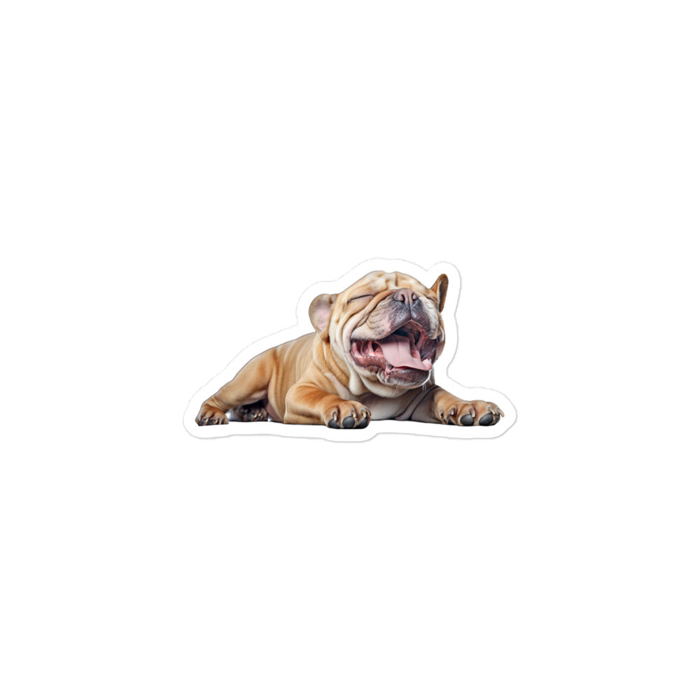 Bulldog Sticker - Stickerfy.ai