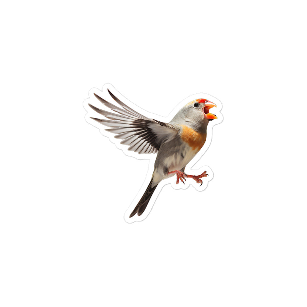 Zebra Finch Sticker - Stickerfy.ai