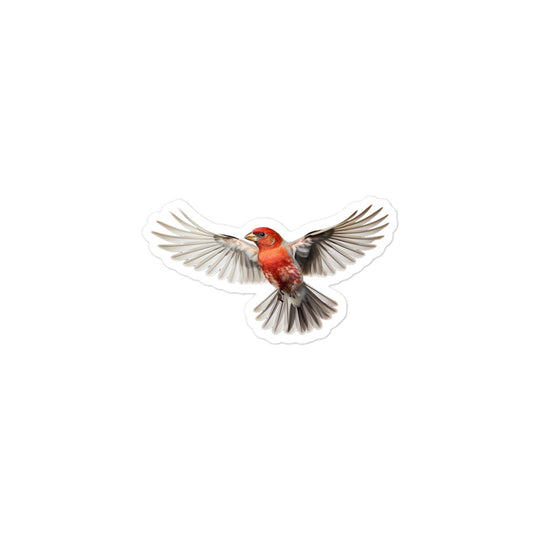 Red Headed Finch Sticker - Stickerfy.ai