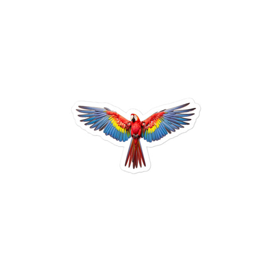 Scarlet Macaw Sticker - Stickerfy.ai