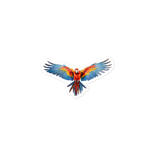 Scarlet Macaw Sticker - Stickerfy.ai