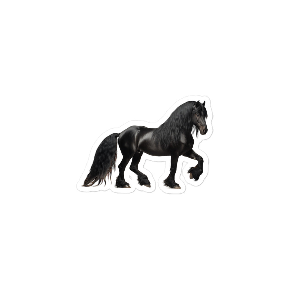 Friesian Horse Sticker - Stickerfy.ai