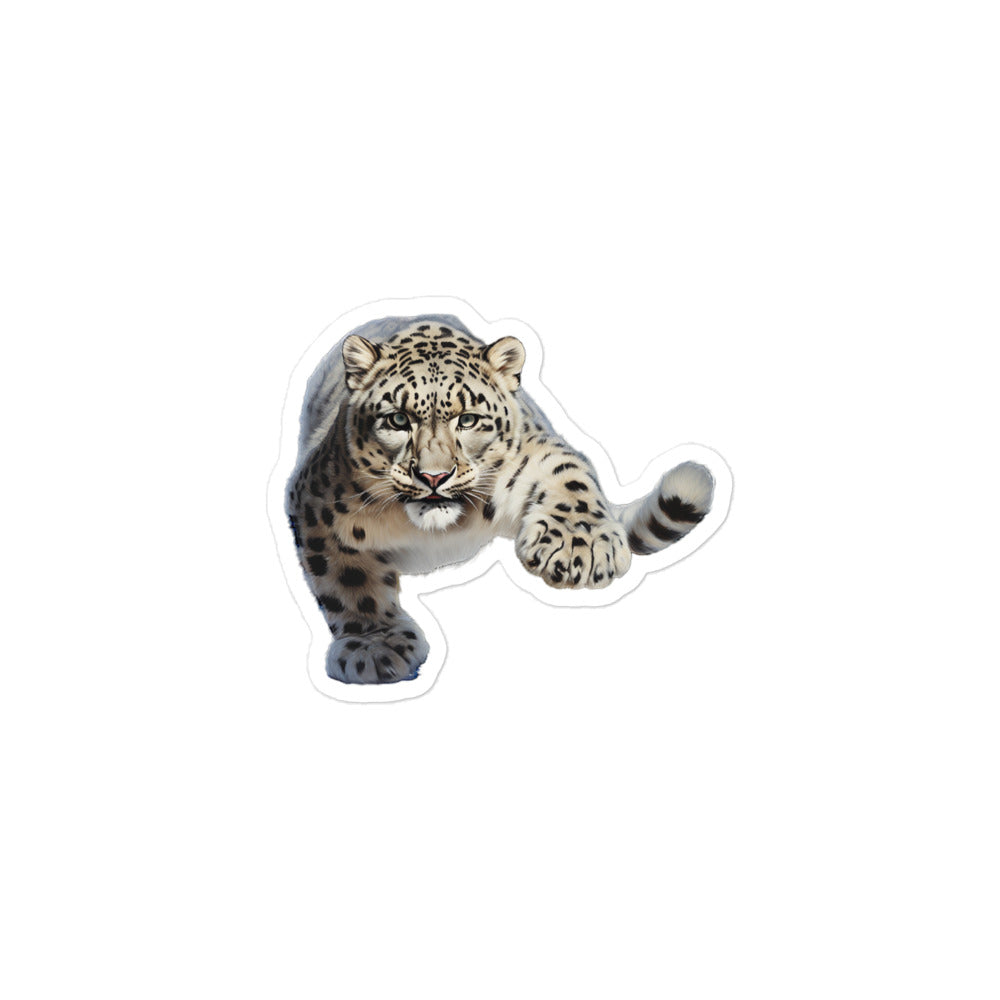 Snow Leopard Sticker - Stickerfy.ai