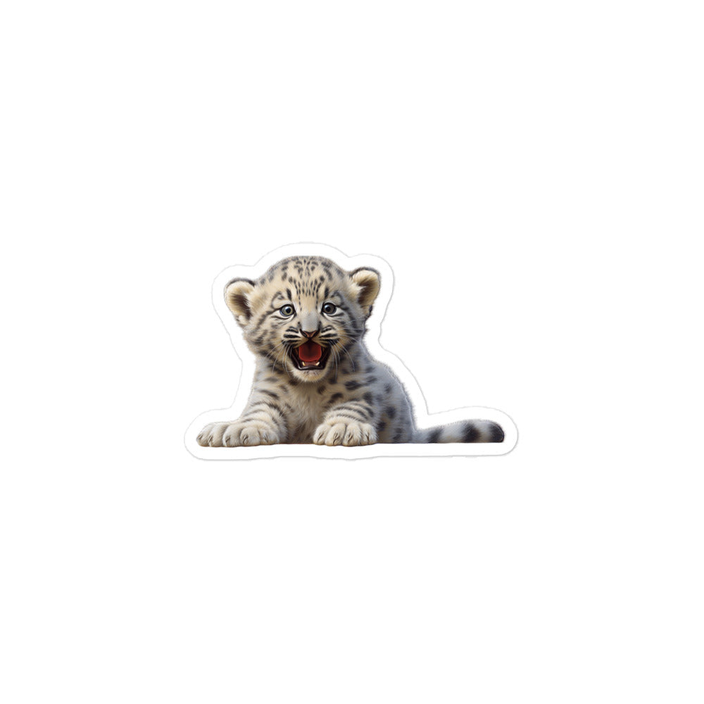 Snow Leopard Sticker - Stickerfy.ai