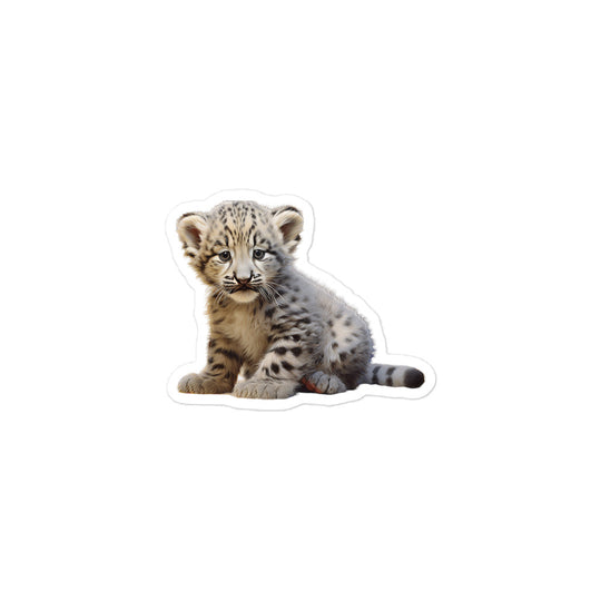 Snow Leopard Sticker - Stickerfy.ai