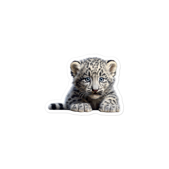 Snow Leopard Sticker - Stickerfy.ai