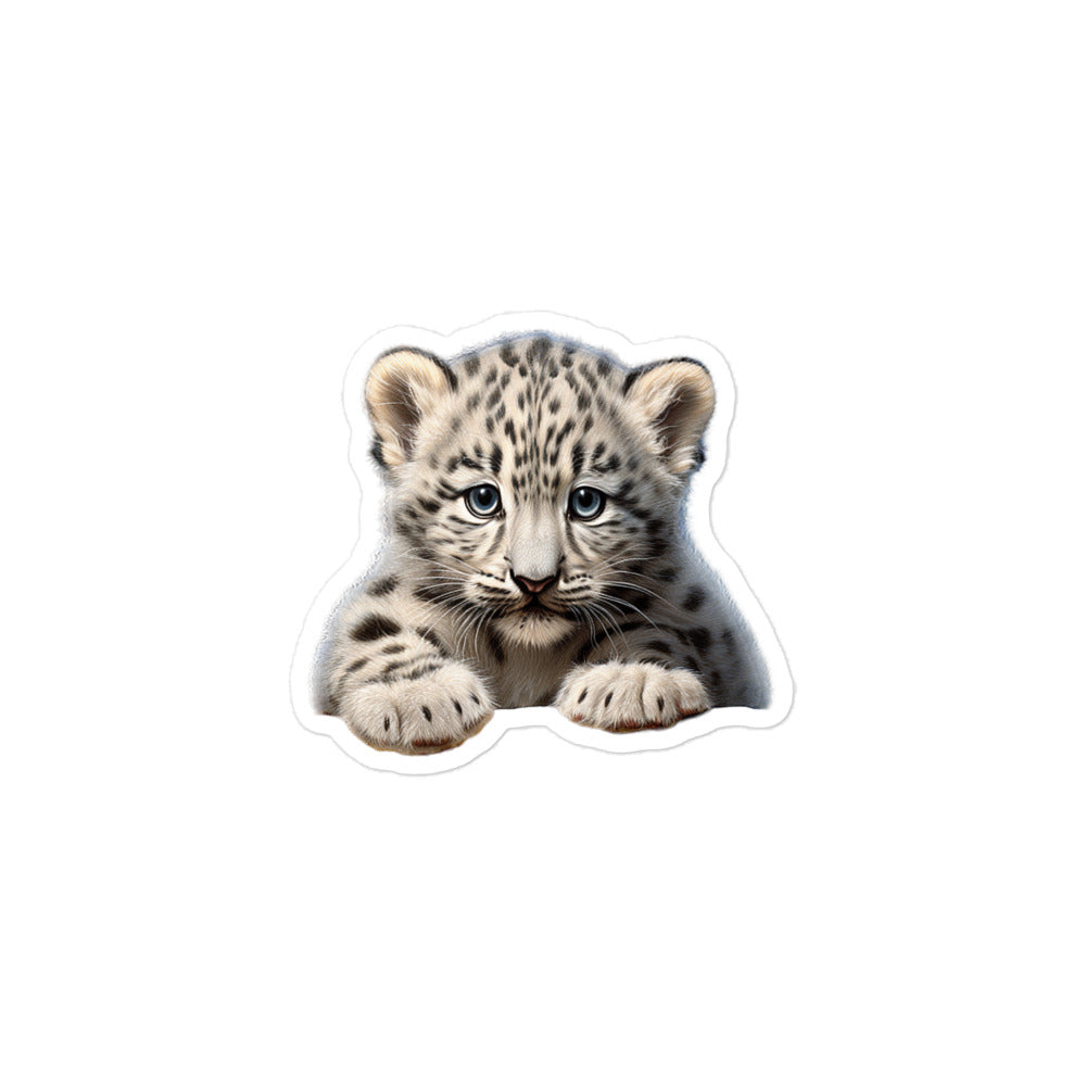 Snow Leopard Sticker - Stickerfy.ai