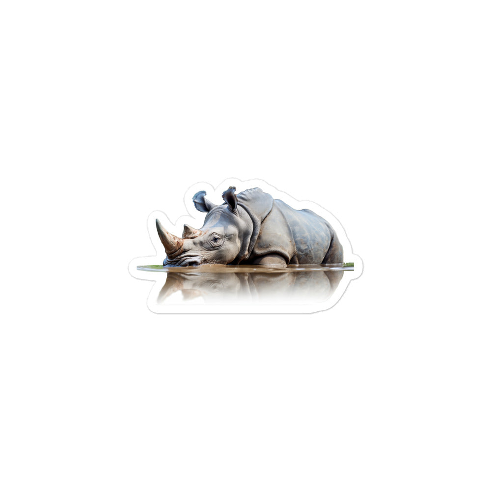 Indian Rhinoceros Sticker - Stickerfy.ai