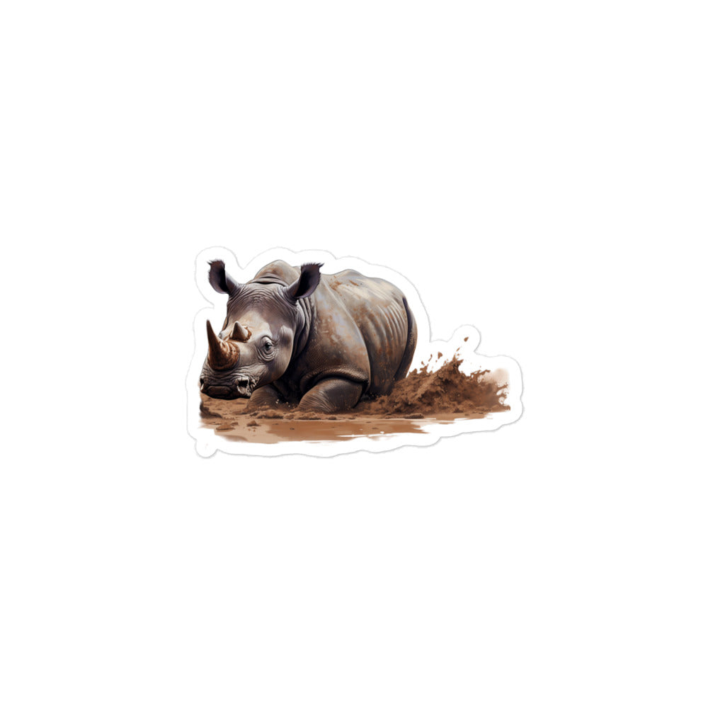 Black Rhinoceros Sticker