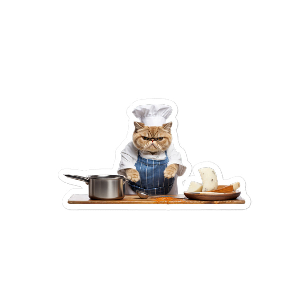 Exotic Shorthair Chef Sticker - Stickerfy.ai