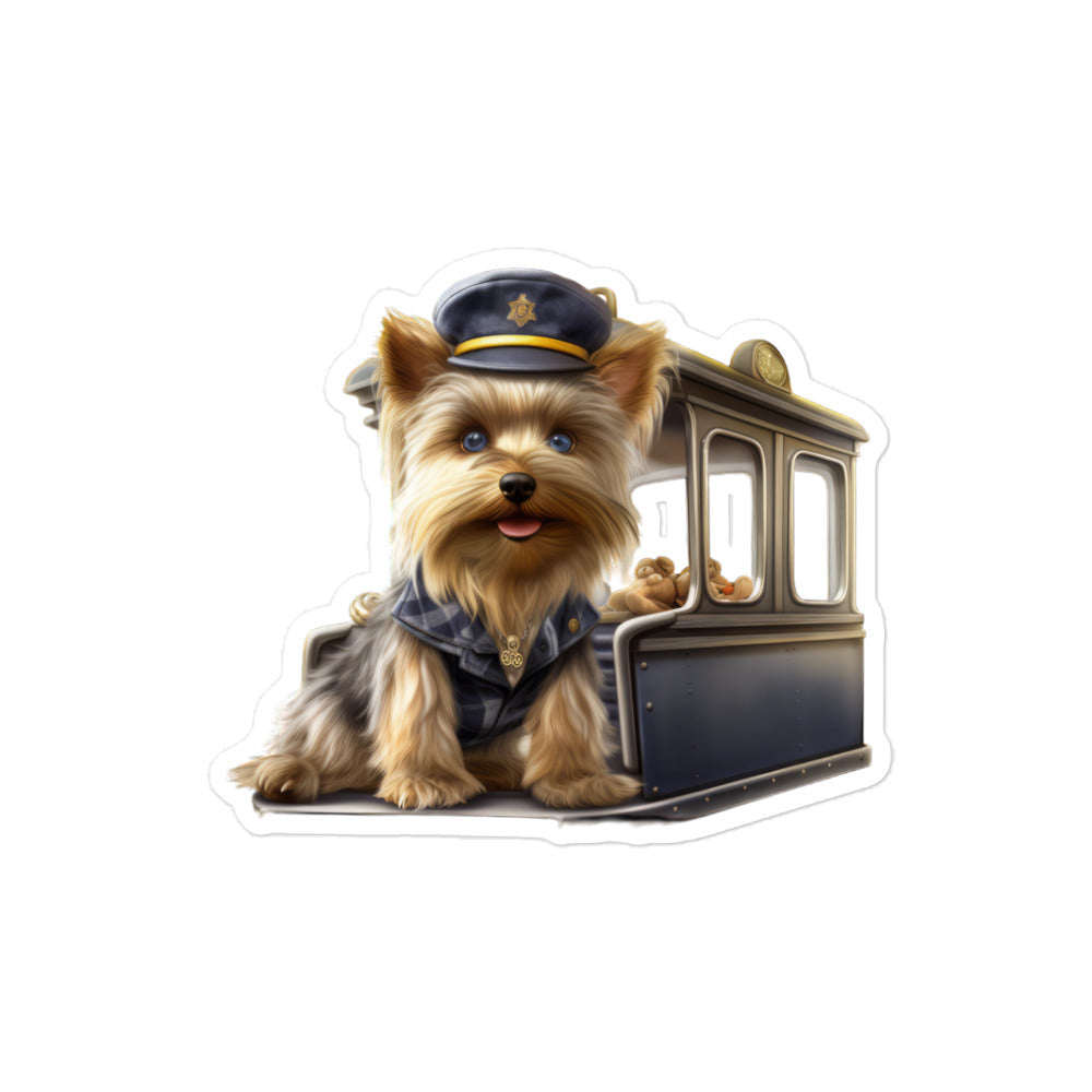 Yorkshire Terrier Transit Operator Sticker - Stickerfy.ai