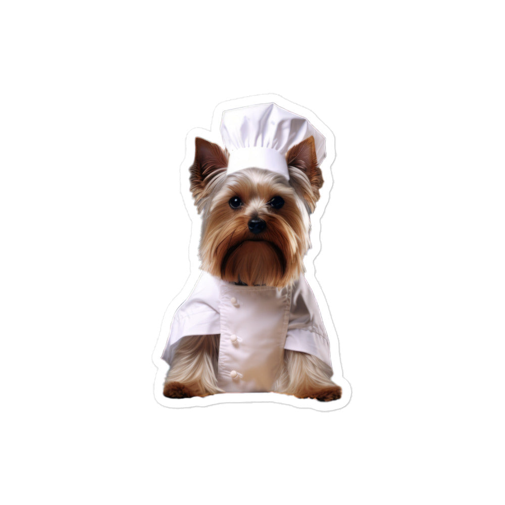 Yorkshire Terrier Chef Sticker - Stickerfy.ai