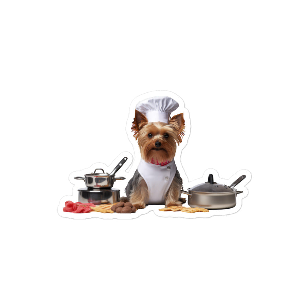 Yorkshire Terrier Chef Sticker - Stickerfy.ai