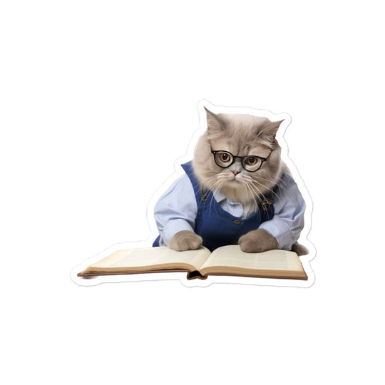 British Shorthair Student Sticker - Stickerfy.ai