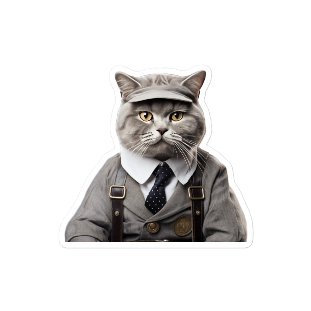 British Shorthair Transit Operator Sticker - Stickerfy.ai