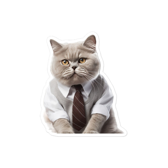 British Shorthair Student Sticker - Stickerfy.ai