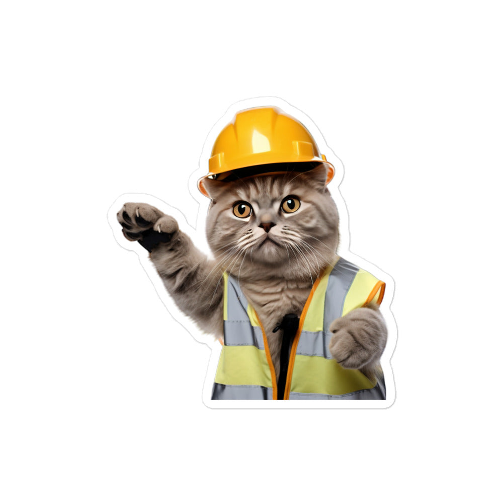 British Shorthair Contractor Sticker - Stickerfy.ai