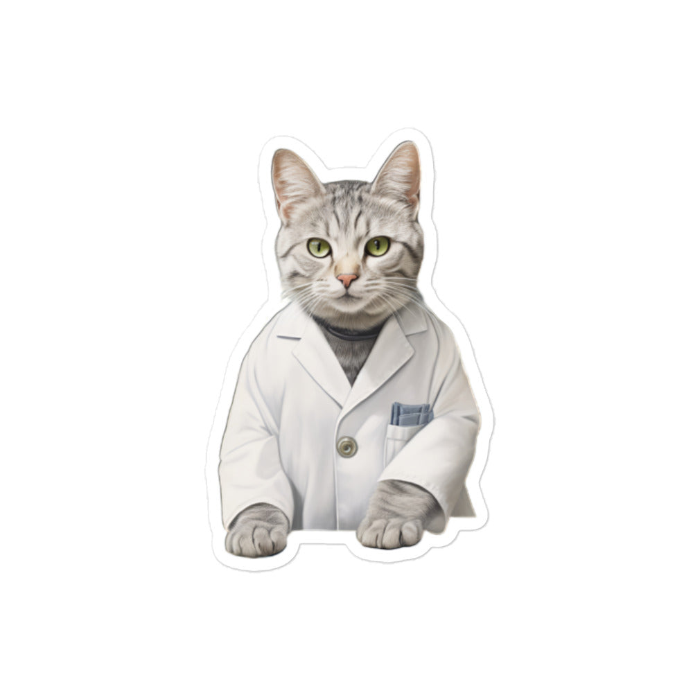 American Shorthair Pharmacist Sticker - Stickerfy.ai