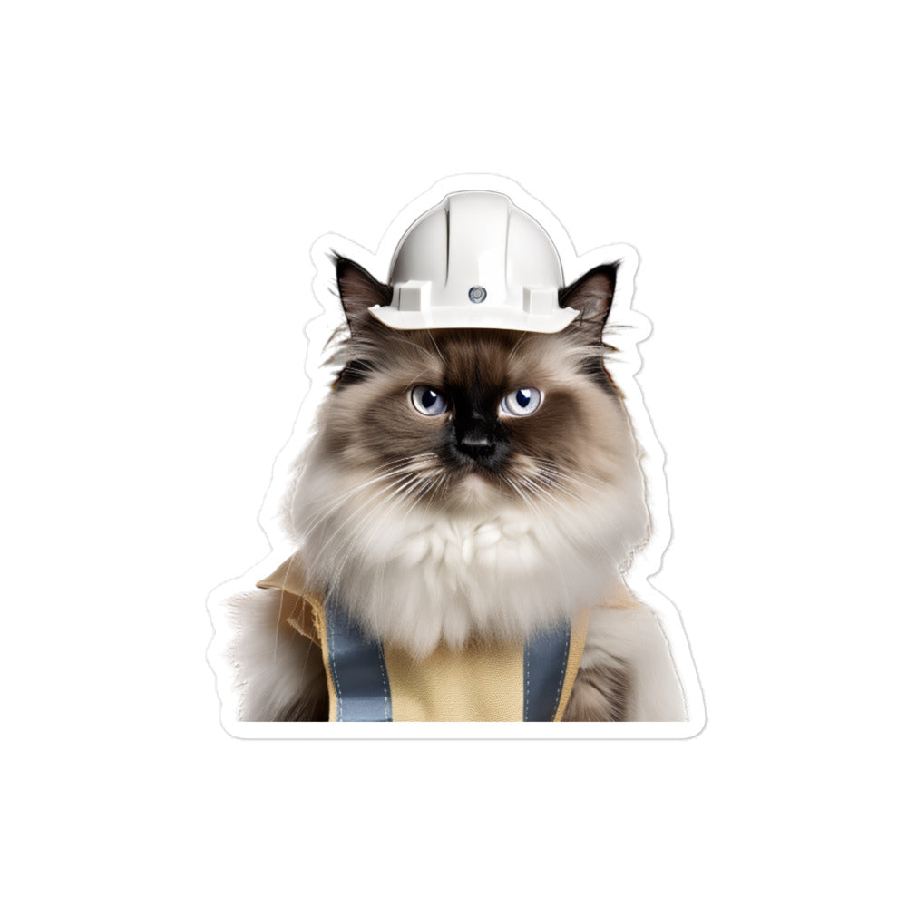 Birman Contractor Sticker - Stickerfy.ai