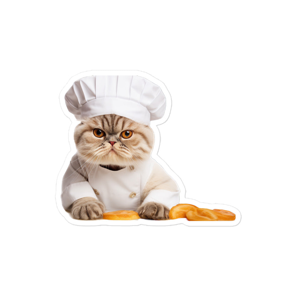 Scottish Fold Chef Sticker - Stickerfy.ai