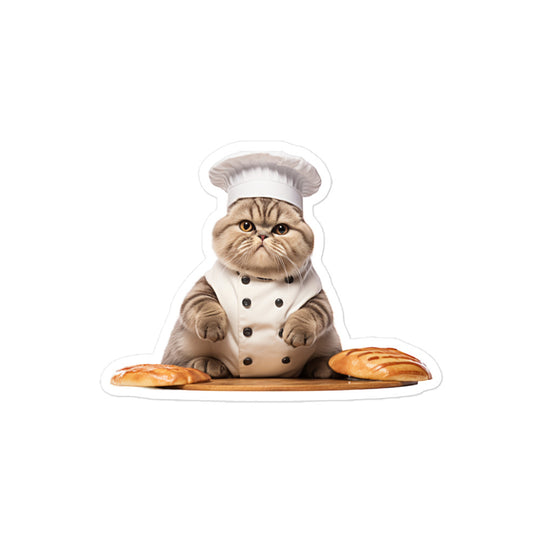 Scottish Fold Chef Sticker - Stickerfy.ai