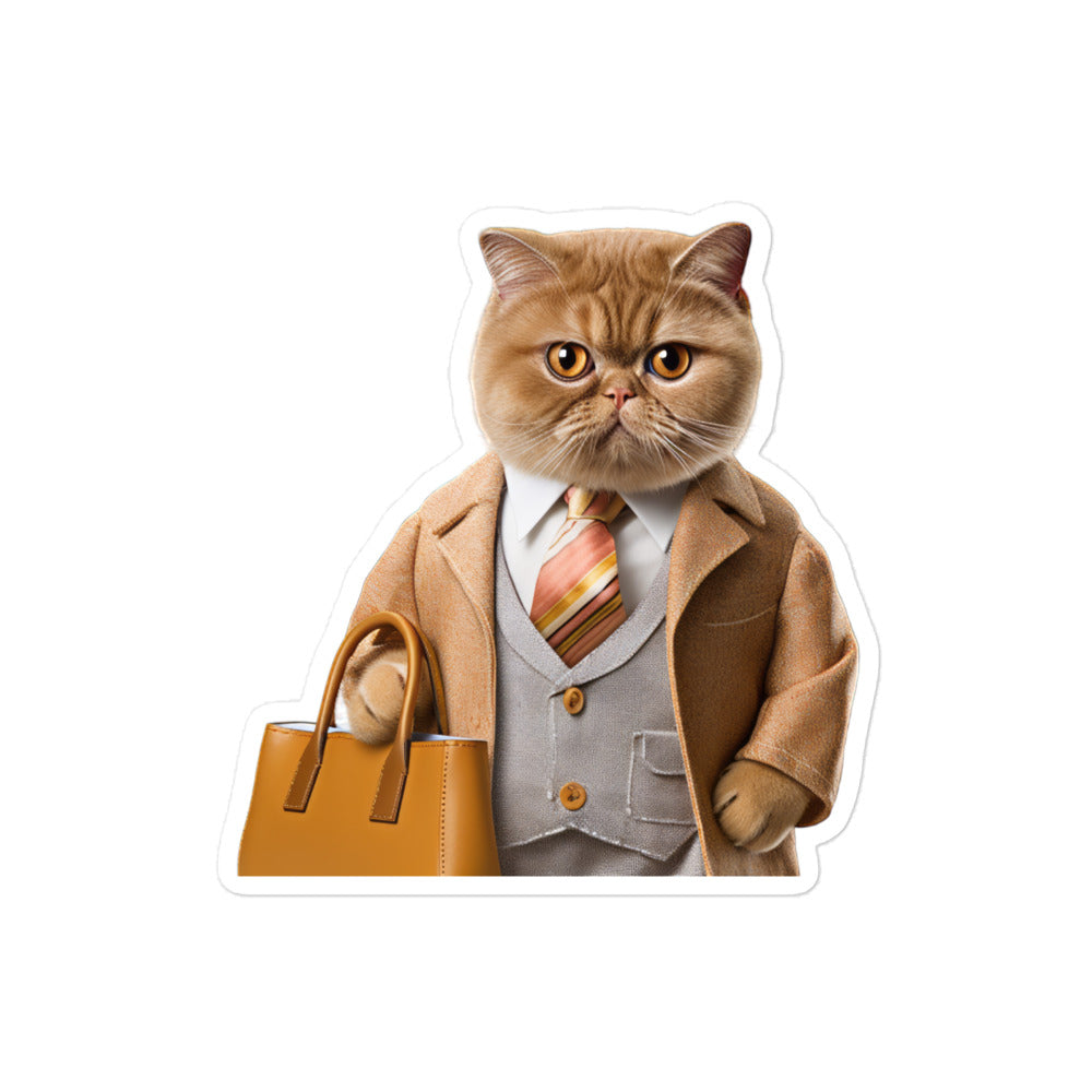 Exotic Shorthair Sales Consultant Sticker - Stickerfy.ai