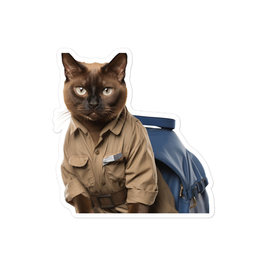 Burmese Mail Carrier Sticker - Stickerfy.ai