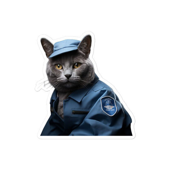 Russian Blue Transit Operator Sticker - Stickerfy.ai