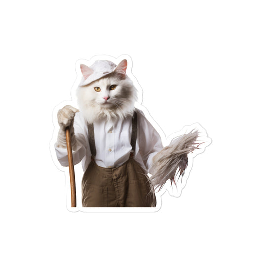 Turkish Van Janitor Sticker - Stickerfy.ai