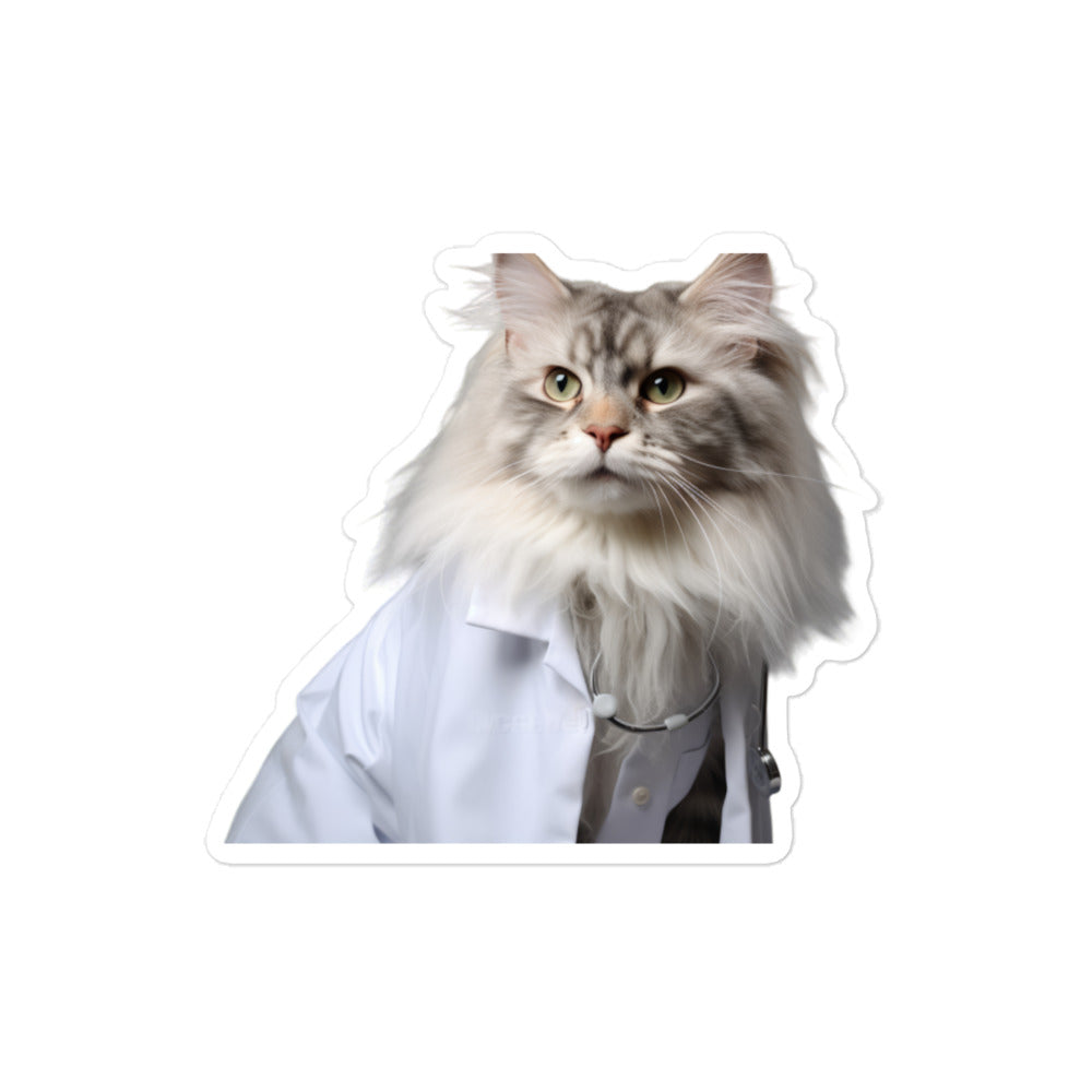 Maine Coon Doctor Sticker - Stickerfy.ai