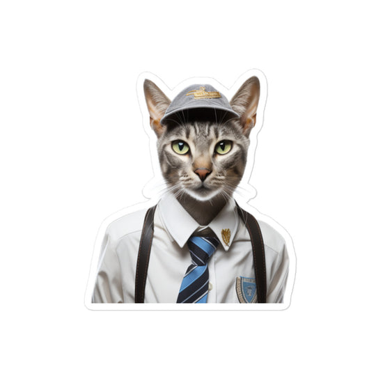 Egyptian Mau Transit Operator Sticker - Stickerfy.ai