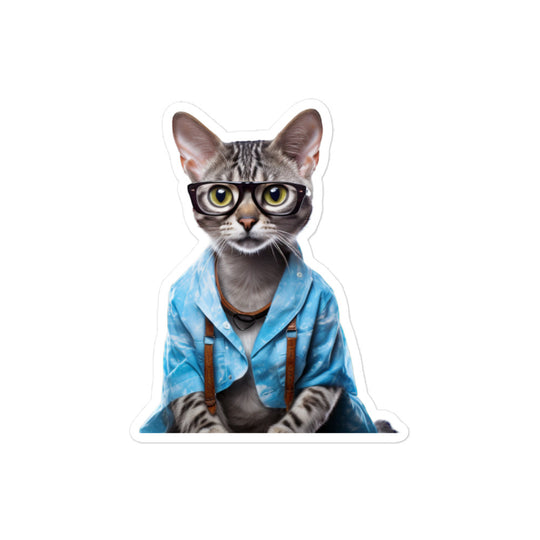 Egyptian Mau Student Sticker - Stickerfy.ai