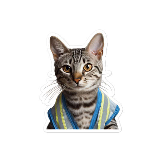 Egyptian Mau Contractor Sticker - Stickerfy.ai