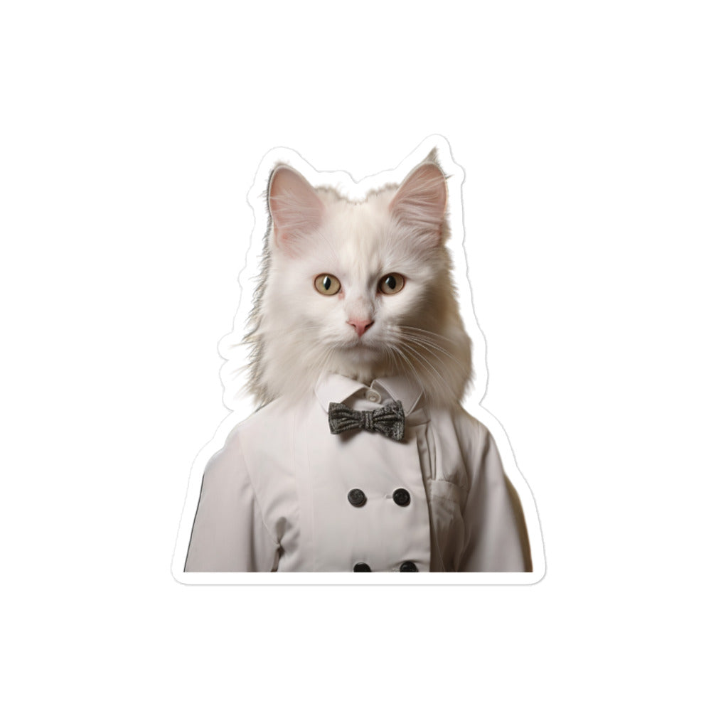 Turkish Angora Hotel Staff Sticker - Stickerfy.ai