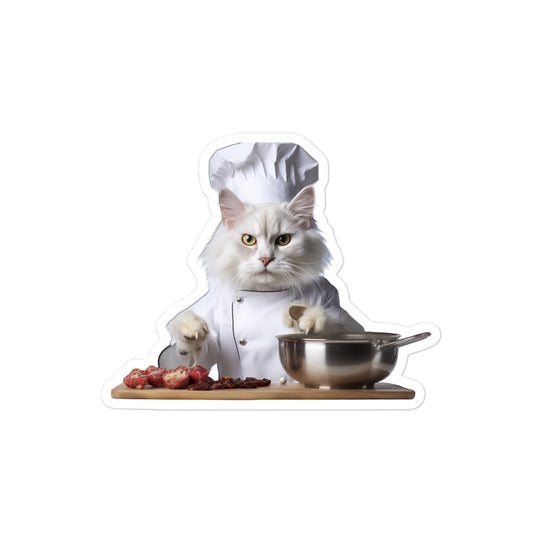 Turkish Angora Chef Sticker - Stickerfy.ai