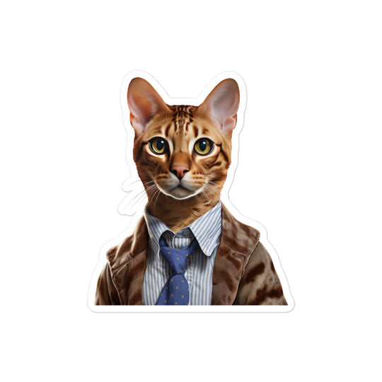 Ocicat Student Sticker - Stickerfy.ai