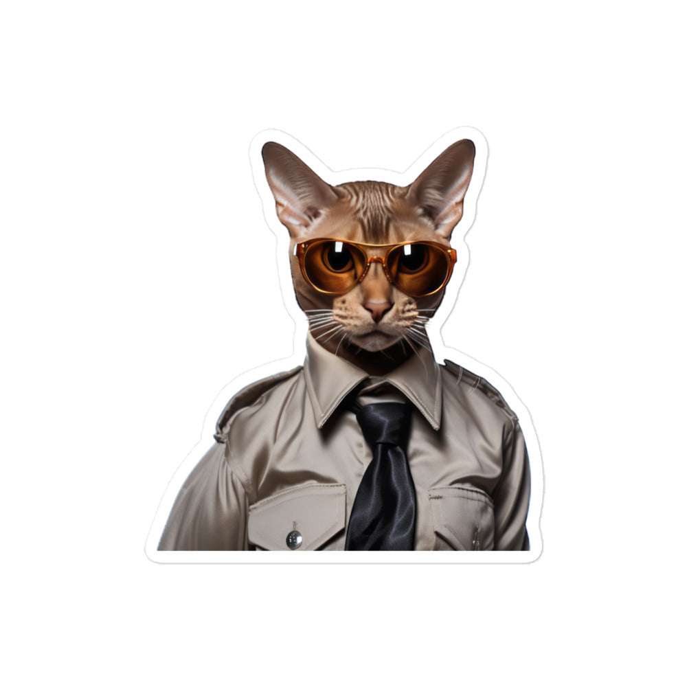 Ocicat Security Officer Sticker - Stickerfy.ai