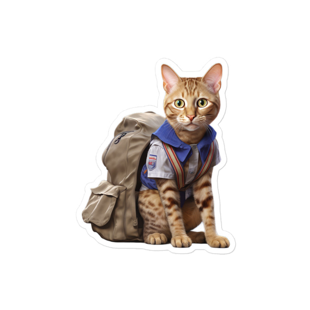 Ocicat Mail Carrier Sticker - Stickerfy.ai