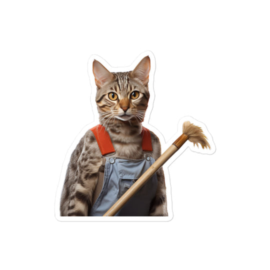 Ocicat Janitor Sticker - Stickerfy.ai