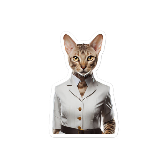 Ocicat Hotel Staff Sticker - Stickerfy.ai