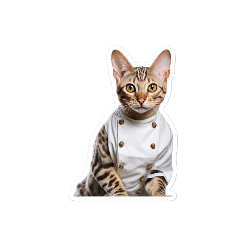 Ocicat Chef Sticker - Stickerfy.ai