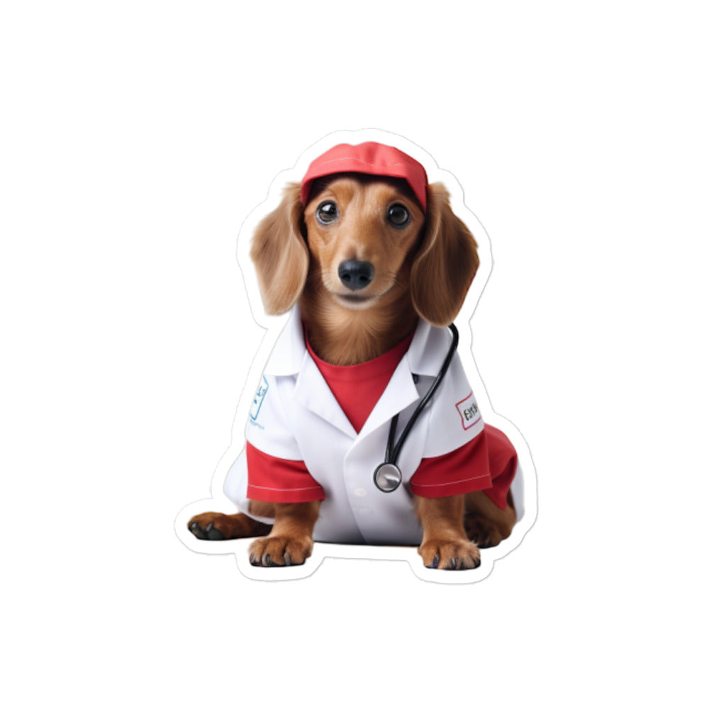 Dachshund Doctor Sticker - Stickerfy.ai