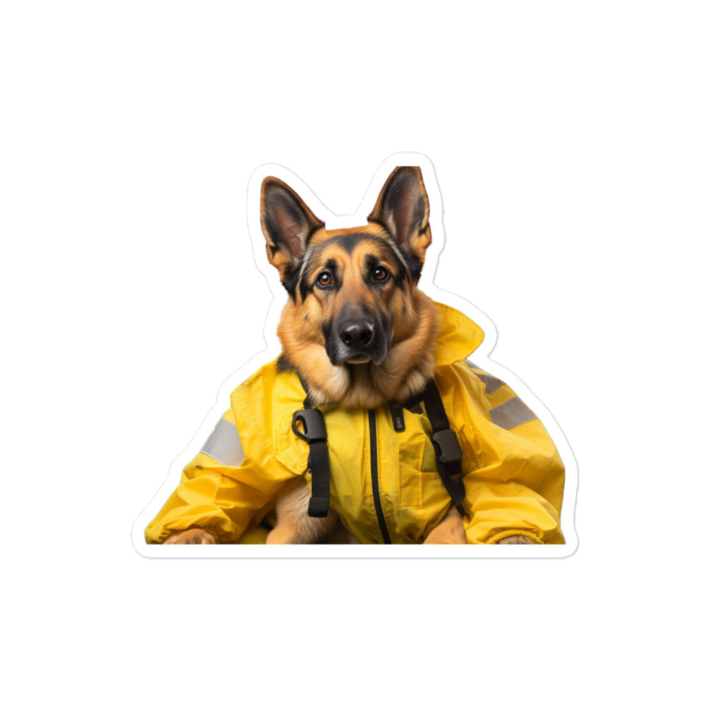 German Shepherd Transit Operator Sticker - Stickerfy.ai