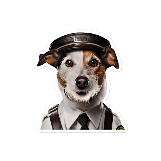 Jack Russell Terrier Transit Operator Sticker - Stickerfy.ai