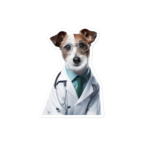 Jack Russell Terrier Doctor Sticker - Stickerfy.ai