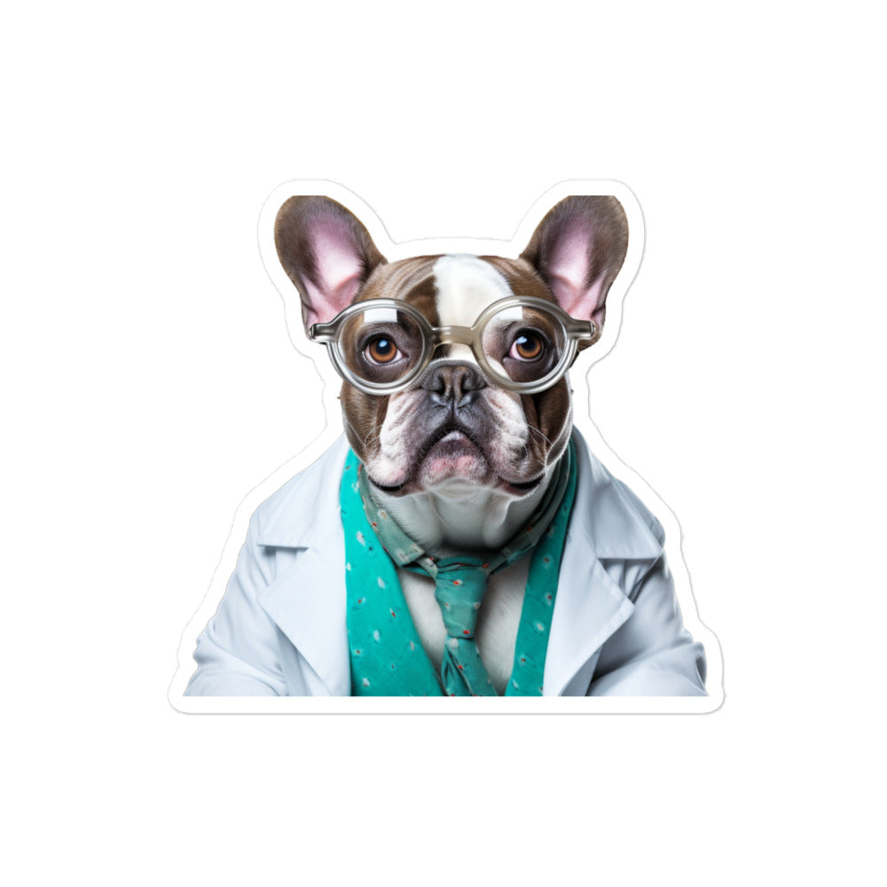 French Bulldog Pharmacist Sticker - Stickerfy.ai