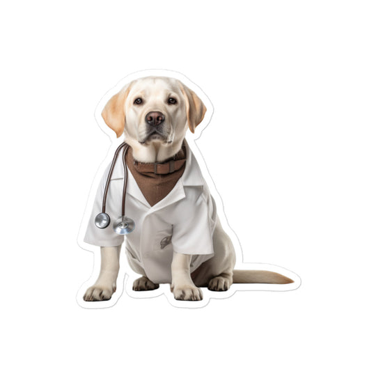 Labrador Retriever Doctor Sticker - Stickerfy.ai