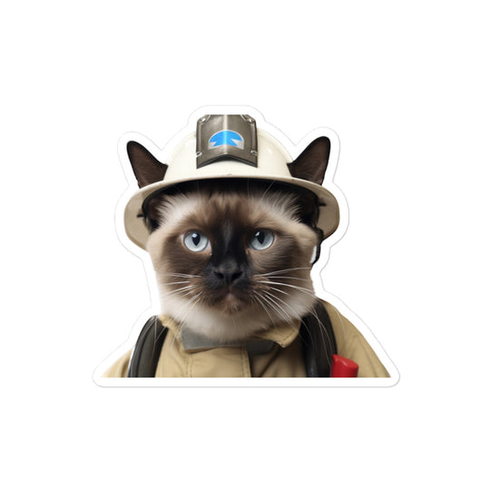 Siamese Firefighter Sticker - Stickerfy.ai